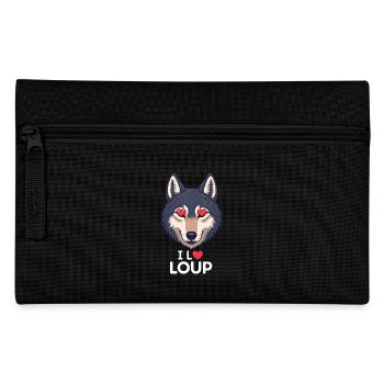 I love wolf - Pencil Case - black - Front