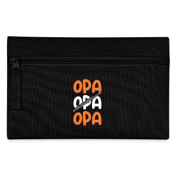 Flutist Grandpa Flute - Pencil Case - black - Front
