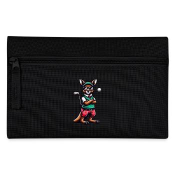 Funny kangaroo golf motif for sports enthusiasts - Pencil Case - black - Front