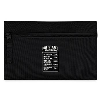 Price list for information office sayings - Pencil Case - black - Front