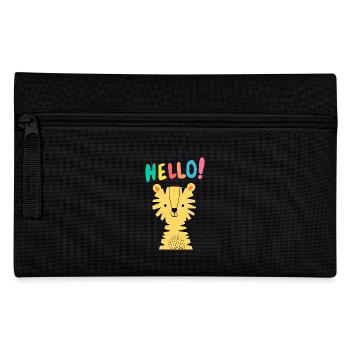Süßer Tiger sagt Hello - Babygeschenk - Geschenk - Federtasche - Schwarz - Vorne