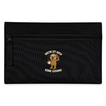 paresseux cadeau lève-tard bureau de paresseux - Trousse - noir - Devant