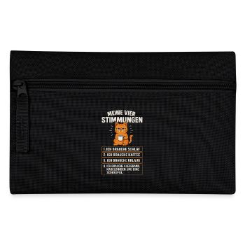 My Four Moods Funny Cat - Pencil Case - black - Front