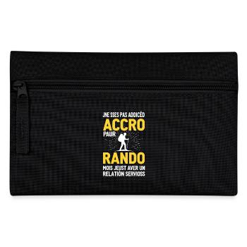 t shirt humor hiking addicted rando man gift - Pencil Case - black - Front