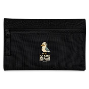 Funny Seagull with Meme Saying Gen z - Pencil Case - black - Front