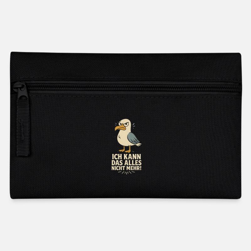 Lustige Möwe mit Meme Spruch Gen z - Federtasche - Schwarz
