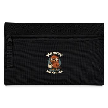 Good morning? Very thin cream morning grouches - Pencil Case - black - Front