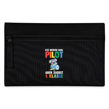 Pilot Erste Klasse Einschulung Schulkind - Federtasche - Schwarz - Vorne