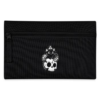 Mystic Skull Cat - Pencil Case - black - Front