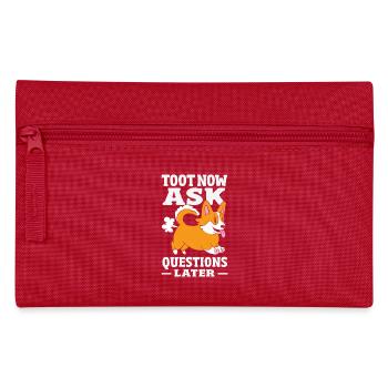 Public Fart Funny Inappropriate - Pencil Case - red - Front