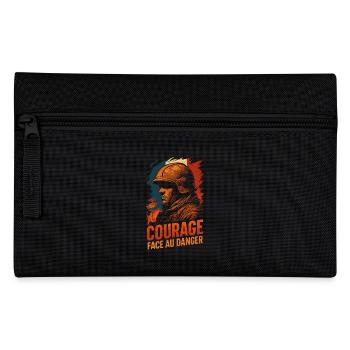 Feuerwehrmann Mut im Angesicht der Gefahr – Französische Helden - Federtasche - Schwarz - Vorne