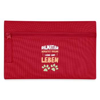 Dalmatian Freude Liebe Leben - Federtasche - Rot - Vorne