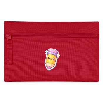 Kawaii Bleistift Glanz Design - Federtasche - Rot - Vorne
