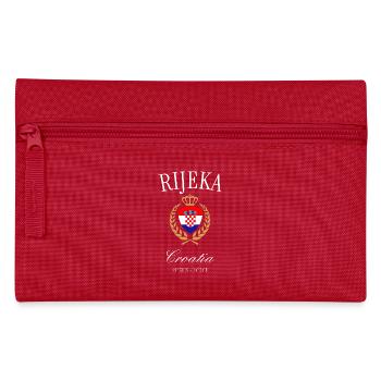 Rijeka Croatia Coat of Arms Crown – Travel Souvenir - Pencil Case - red - Front