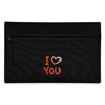 VALENTINSTAG HERZ LIEBE LIEBE ROSE R - Federtasche - Schwarz - Vorne