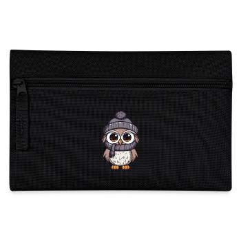 Bande dessinée d’hiver hibou - Trousse - noir - Devant