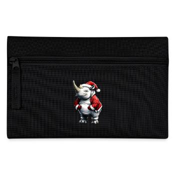 Weihnachtsmann Nashorn - Federtasche - Schwarz - Vorne