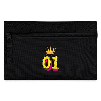 1 Zahl Trikot Nummer Krone - Federtasche - Schwarz - Vorne