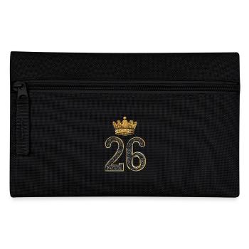 26 Zahl Krone - Federtasche - Schwarz - Vorne