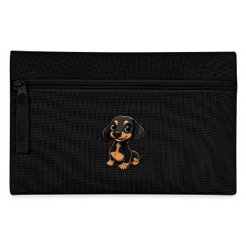 Dackel DachsHund Niedlich - Federtasche - Schwarz - Vorne