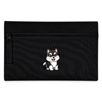 Husky Hund Niedlich - Federtasche - Schwarz - Vorne