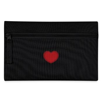 Heart + own text - Pencil Case - black - Front