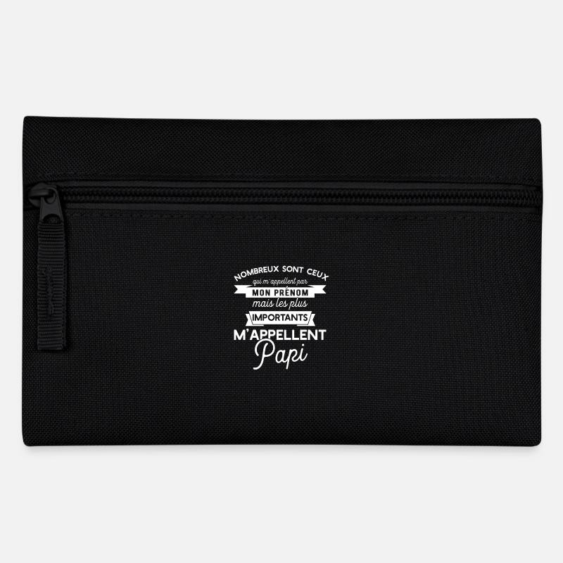 papi t-shirt cadeau papy - Trousse - noir