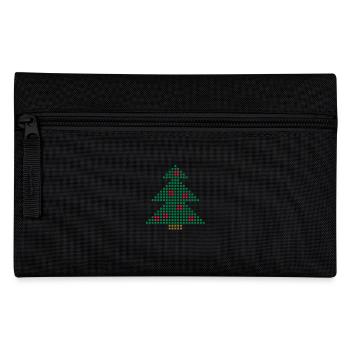 Christmas Tree Pixel - Pencil Case - black - Front