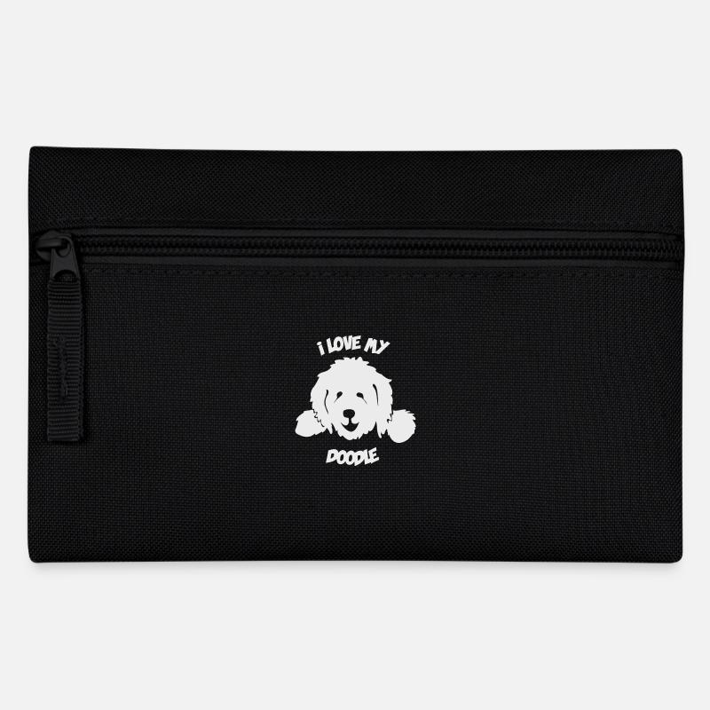 Cane Doodle Goldendoodle Labradoodle - Astuccio per matite - nero