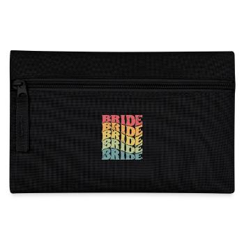 Retro Bride Matching Mariage Couple Fiançailles - Trousse - noir - Devant