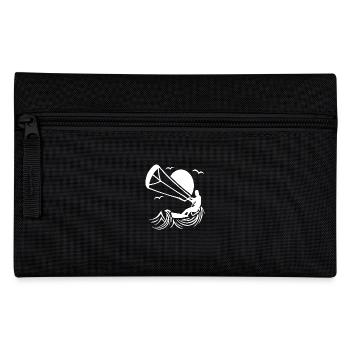 Silhouette de kitesurfeur, design d’aventure kitesurf - Trousse - noir - Devant