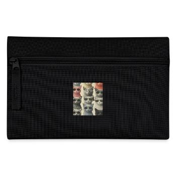 Chats avec des lunettes - Trousse - noir - Devant