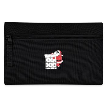 Weihnachtsmann Silhouette Minimalistischer Stil - Federtasche - Schwarz - Vorne