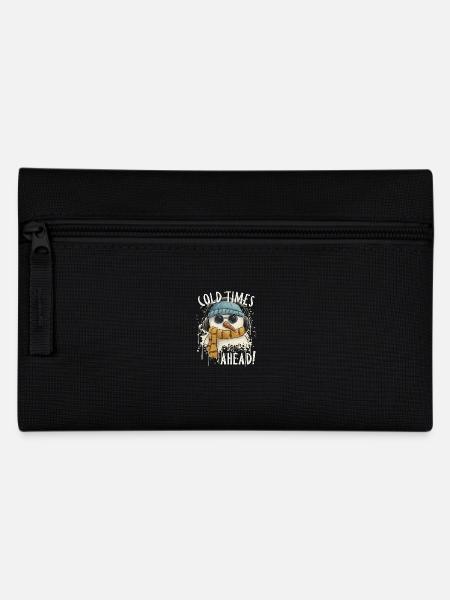 Es wird kalt, Leute! Ironisch cooler Schneemann - Federtasche - Schwarz