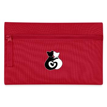 hugging cats - Pencil Case - red - Front