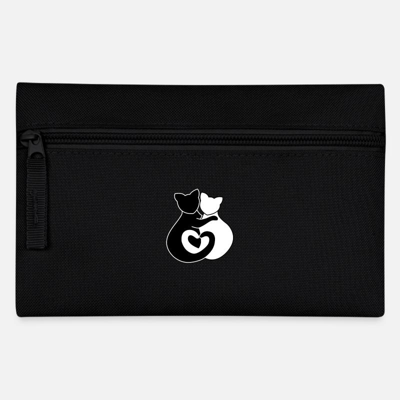 hugging cats - Pencil Case - black