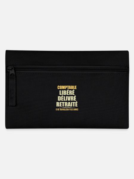 Comptable célèbre sa retraite avec humour cadeau - Trousse - noir