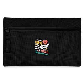 If You're Happy And You Know Carer Caregiving - Pencil Case - black - Front