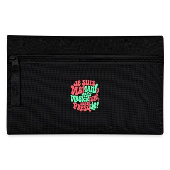 Maman pas magicienne idée cadeau fête des mères - Trousse - noir - Devant