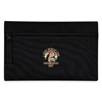 I Just Really Like Groundhogs, Ok? Animal Rodent - Pencil Case - black - Front