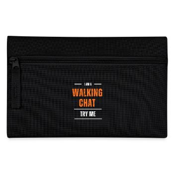 Walking chat - Pencil Case - black - Front