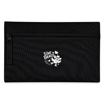 Line Dance Owl Funny Owl with Stetson and Boots - Pencil Case - black - Front