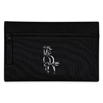 galloping horse Stallion Mare drawing - Pencil Case - black - Front