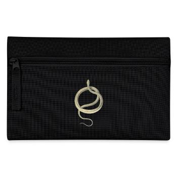 Schlange - Federtasche - Schwarz - Vorne