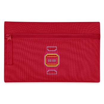 Digital clock in neon colors 80s - Pencil Case - red - Front