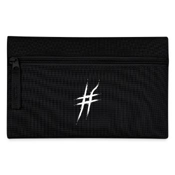 Hashtag Design # Symbol Neu Zuweisung Raute - Federtasche - Schwarz - Vorne