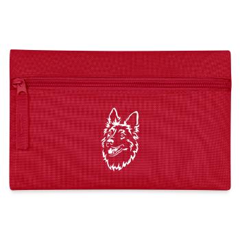 Harzer Fuchs Kopf "Black Edition" - Federtasche - Rot - Vorne