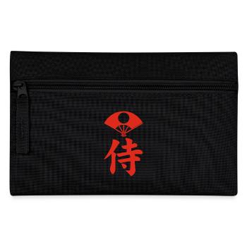 Samurai-Emblem des Satake-Clans (rot) - Federtasche - Schwarz - Vorne