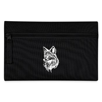 Pretty Fox Portrait Tattoo Ink - Pencil Case - black - Front