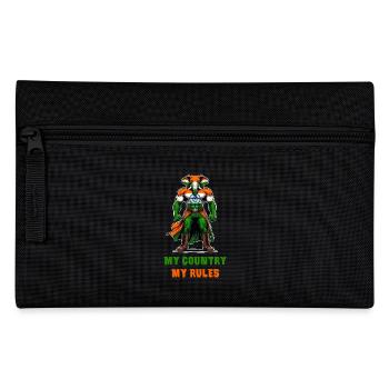 Mon pays, mes règles, l'Inde, l'éléphant - Trousse - noir - Devant